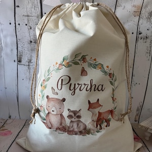 Personalised Toy Bag - Toy Sack - Dressing Up Bag - Toy Storage - Nursery Storage  Toy Box  Custom Toy Bag - Personalised Toy Sack Woodland