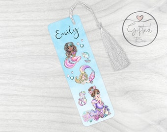 Girls Personalised Bookmark Page Holder Personalised Gift For Read Lovers Rainbow Bookmark Personalised Printed Aluminium Bookmark