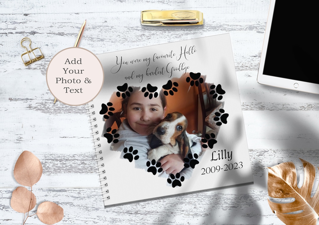 Personalised Dog Memorial Book Photo Album Pet Loss Gift Etsy