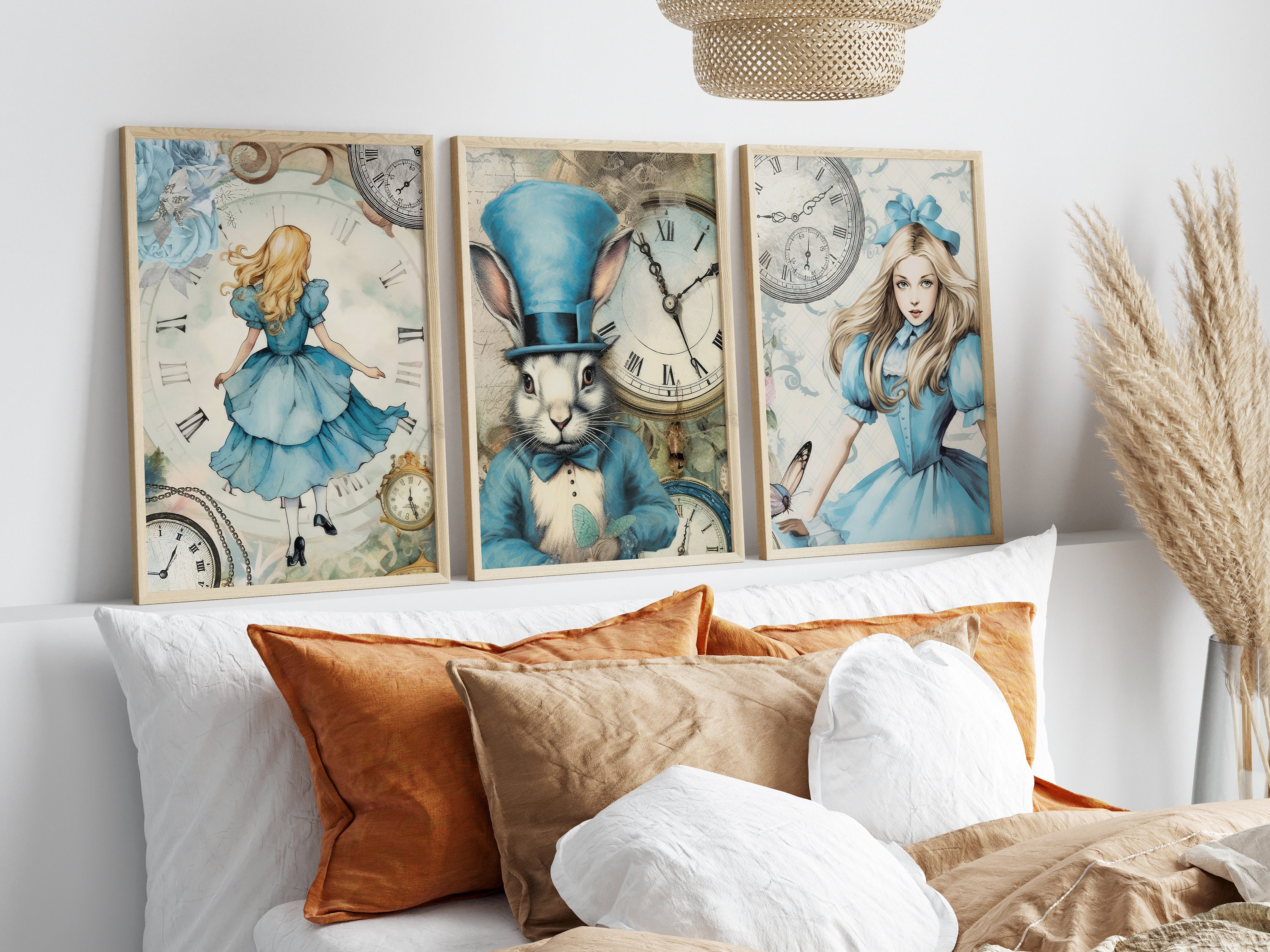 Alice in Wonderland Art Prints: Set of 3, Whimsical Decor - Etsy