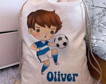 Personalised Toy Bag - Toy Sack - Dressing Up Bag - Toy Storage - Nursery Storage  Toy Box  Custom Toy Bag - Personalised Toy Sack Football