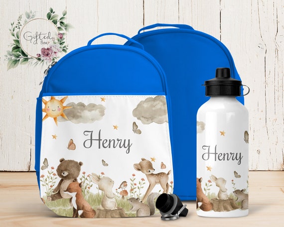 Kids Back to School Lunch Bag Matching Water Bottle 