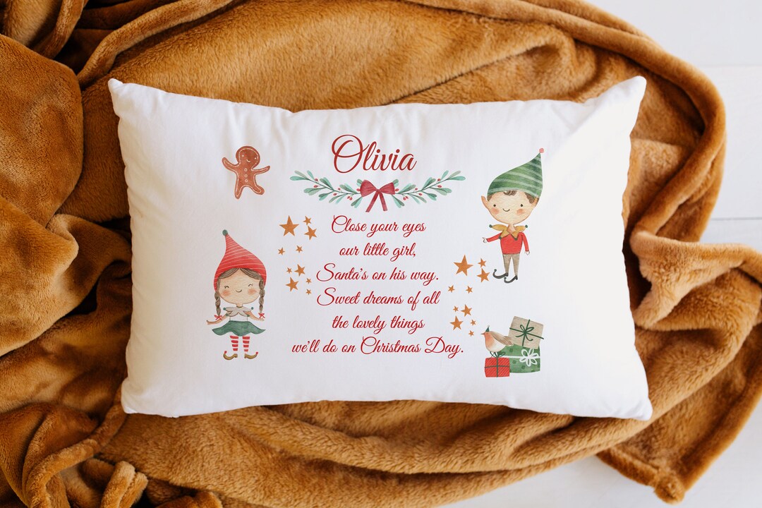 Christmas Pillowcase, Personalised Cushion, Christmas Eve Box, Stocking