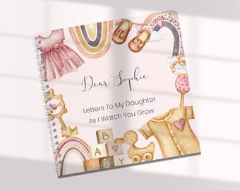 Personalised Baby Memory Book: Letters to Daughter, Bespoke Keepsake