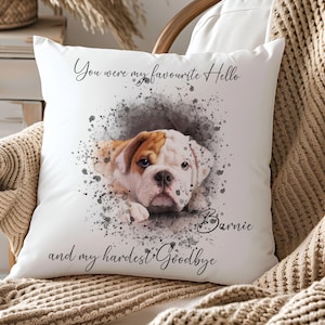 Personalised Pet Loss Pillow Gift, Dog Memorial Cushion, Dog Memorial Gift, Pet Memorial Gift, Rainbow Bridge Cushion, Remembrance Cushion