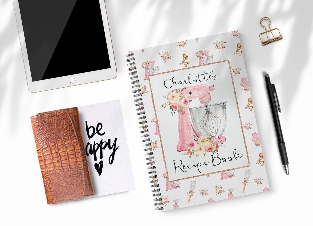 Personalised Recipe Notebook, Recipe Journal, Custom Recipe Book