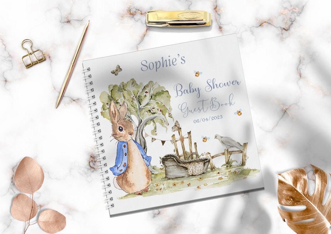 Personalised Peter Rabbit Baby Shower Guest Book Photo Album - Etsy