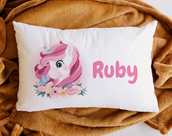 Kids Personalised Unicorn Printed Pillow Case  Add Your own Name Birthday Gift Idea Christmas Gift