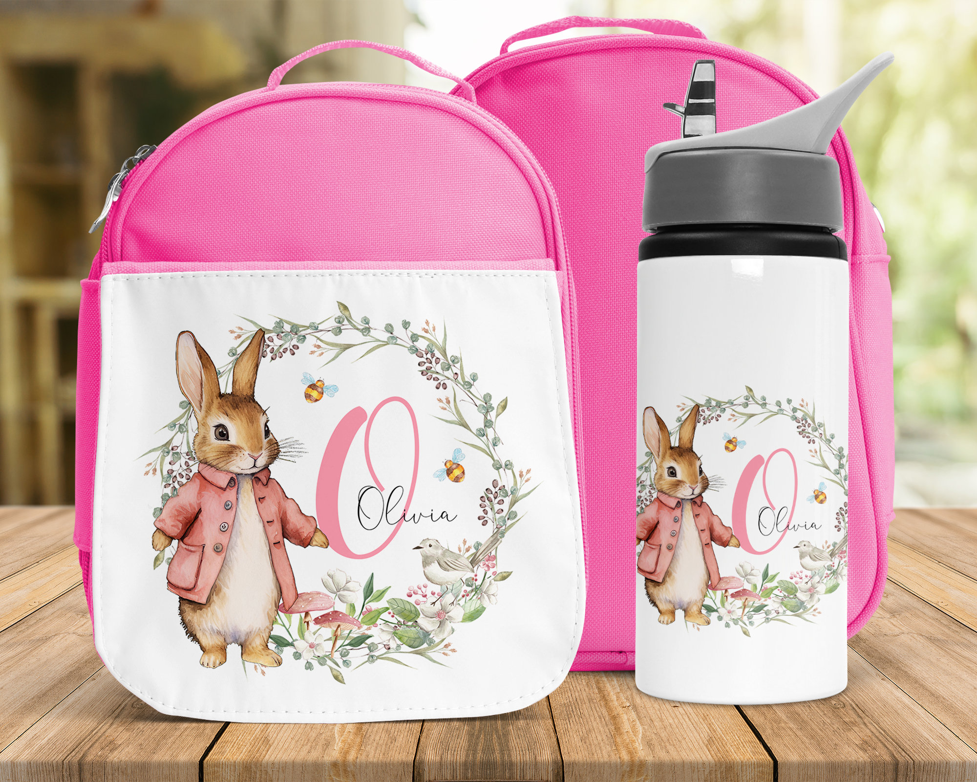 Back to School Lunch Bag Matching Water Bottle Girls -  Hong Kong