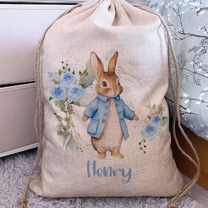 Personalised Rabbit Toy Bag - Toy Sack - Dressing Up Bag - Toy Storage - Nursery Storage  Toy Box  Custom Toy Bag - Personalised Toy Sack