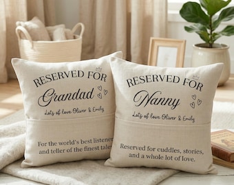 Almofada de bolso personalizada, travesseiro para soneca do vovô, presente para a vovó, Dia dos Pais, porta-controle remoto