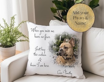 Personalised Pet Loss Gift, Dog Memorial Cushion, Dog Memorial Gift, Pet Memorial Gift, Rainbow Bridge Cushion