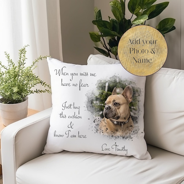 Personalised Pet Loss Gift, Dog Memorial Cushion, Dog Memorial Gift, Pet Memorial Gift, Rainbow Bridge Cushion