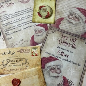 Gepersonaliseerde brief van de kerstman, brief kerstman, certificaat mooie lijst, kousvuller, noordpool