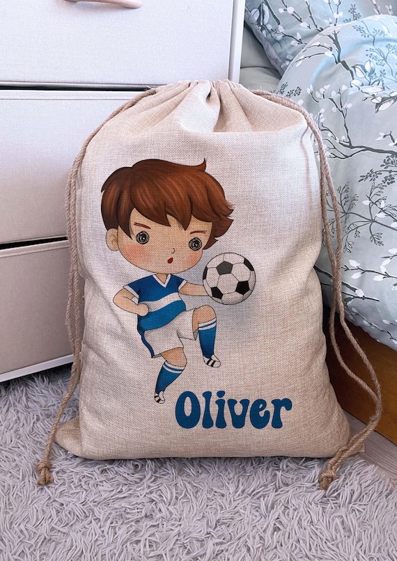 Personalised Football Toy Sack Kids Storage Bag