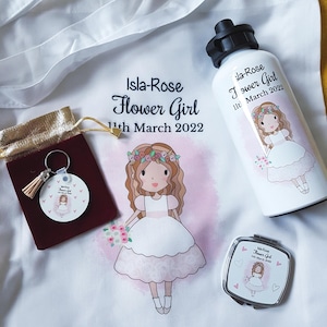 Personalisiertes Blumenmädchen Geschenkset, Blumenmädchen Hochzeitsgeschenk Set, Brautparty Geschenke, Brautjungfer Vorschlag, Andenken Geschenke