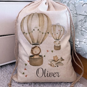 Personalised Toy Bag - Toy Sack - Dressing Up Bag - Toy Storage - Nursery Storage - Toy Box - Custom Toy Bag - Personalised Toy Sack Safari