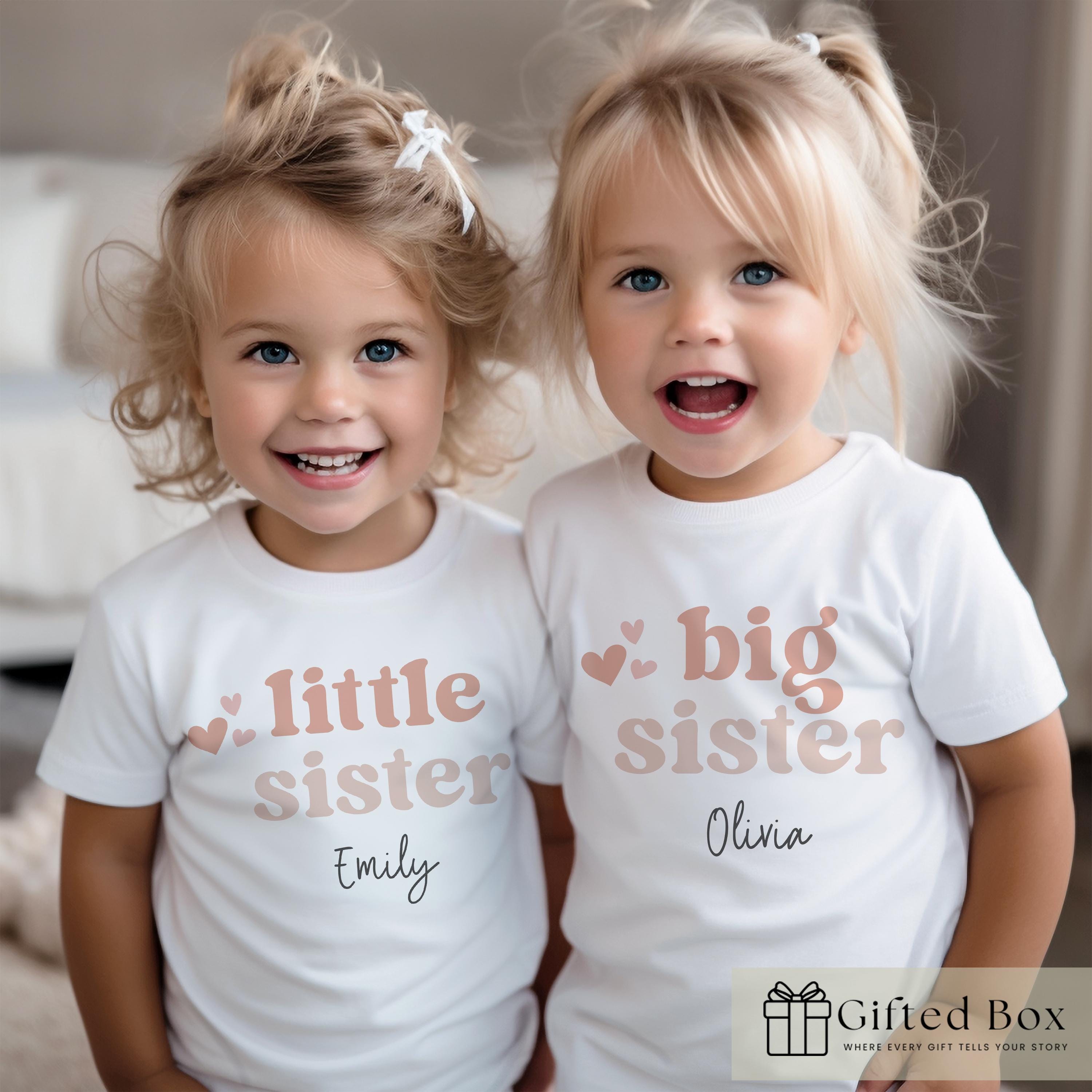 Big Sister Personalised T-shirt, Big Sister Announcement, Big Sister Gift, Big Sister Top, Sibling Announcement, Promoted to Big Sister