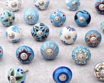 Select Any Cabinet Ceramic Knobs | Colorful Designs | Drawer Closet Dresser Wardrobe Furniture Door KITCHEN knobs | Nuts & Bolts Included