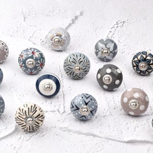 Specially Picked Black and White Knobs as Per your Choice /Furniture door knobs/ Stunning Ceramic Knobs/ Instant Makeover To Old Furniture