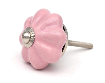 Pink Pumpkin Shape Knob: Nursery Furniture Accessory(Set of 1 Knob)