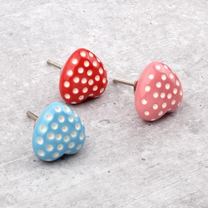 Ceramic heart Door Knobs Color heart kid room Knob Drawer Knob Dresser Knobs Furniture Hardware Cupboard Knob nursery Closet knob
