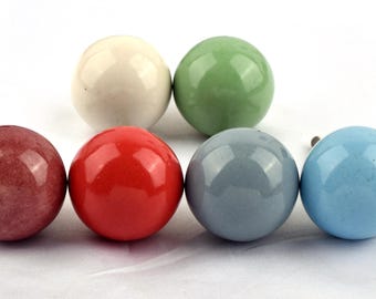 Hand Painted Ceramic Drawer Knob Multi Color Cabinet Hardware(Set of 1 Knob)