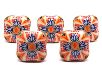 Colorful Door Handle Mosaic Ceramic Knobs Vintage Wardrobe handle Drawer knob Cabinet pulls handles !(Set of 1 Knob)