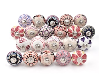 Hand Painted Ceramic Drawer Knob, Nursery Decor, Assorted Designs(Set of 1 Knob)