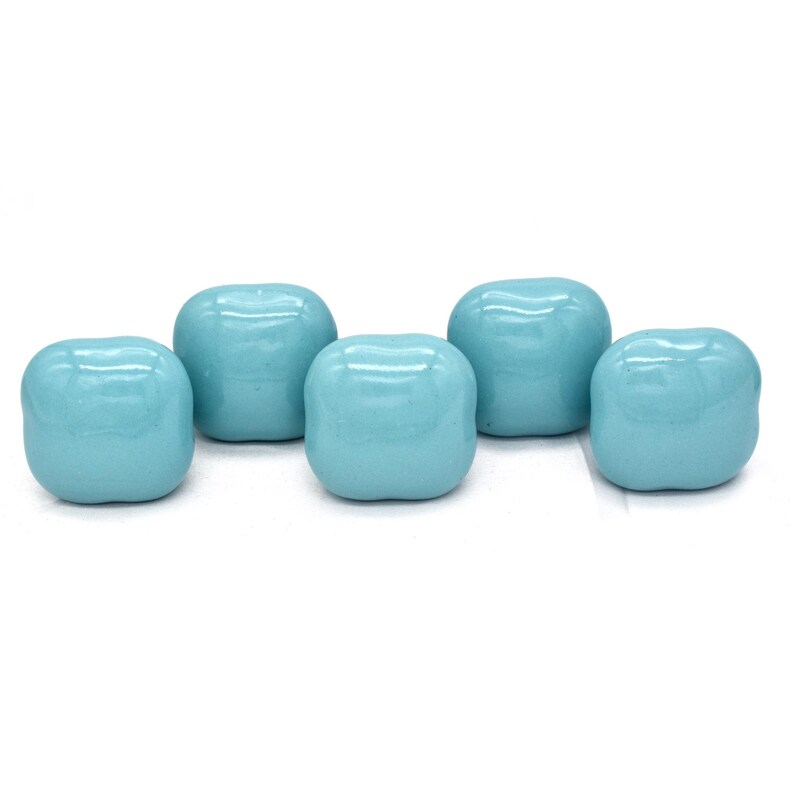 Solid Blue Color Knobs, Custom painted children's knobs, Blue/Teal dresser knobs, blue colored dresser pulls. Blue nursery dresser knobs