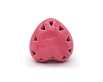 ベビーピンクのセラミックハートノブ、子供部屋の引き出し取っ手（ノブ1個セット）