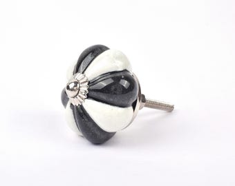 Gałka kraterowa o mieszanym kształcie, żółto-biała artystyczna gałka meblowa i okucia meblowe, uchwyty dekoracyjne, gałki do szafek,