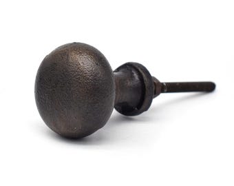 Cast Iron Cabinet Knob - Round Bronze Drawer Pull - Industrial Furniture Hardware(Set of 1 Knob)