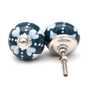 Green And white Plants Ceramic Knobs, Drawer Knobs, Nursery knobs, Dresser Pull Handles, Wardrobe pulls, Kitchen knobs, knobs for drawers