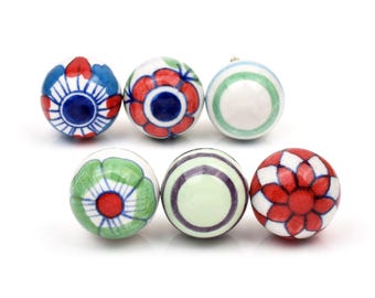 Maniglie decorative colorate per cassetti di comò e accessori artistici per mobili in stile boho (set da 1 pomello)