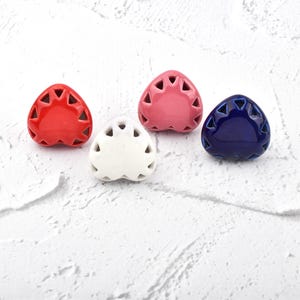 Heart Shaped Ceramic Knobs Cute candy color heart cabinet Knob handles pulls nursery dresser pulls children Drawer Knob handles door pulls
