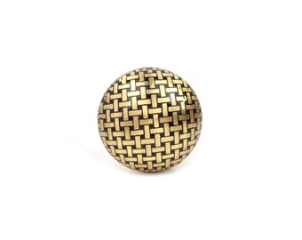 Pomello in ottone intrecciato a mano - Maniglia per cassetti con finitura oro anticato per comò e armadi (set da 1 pomello)