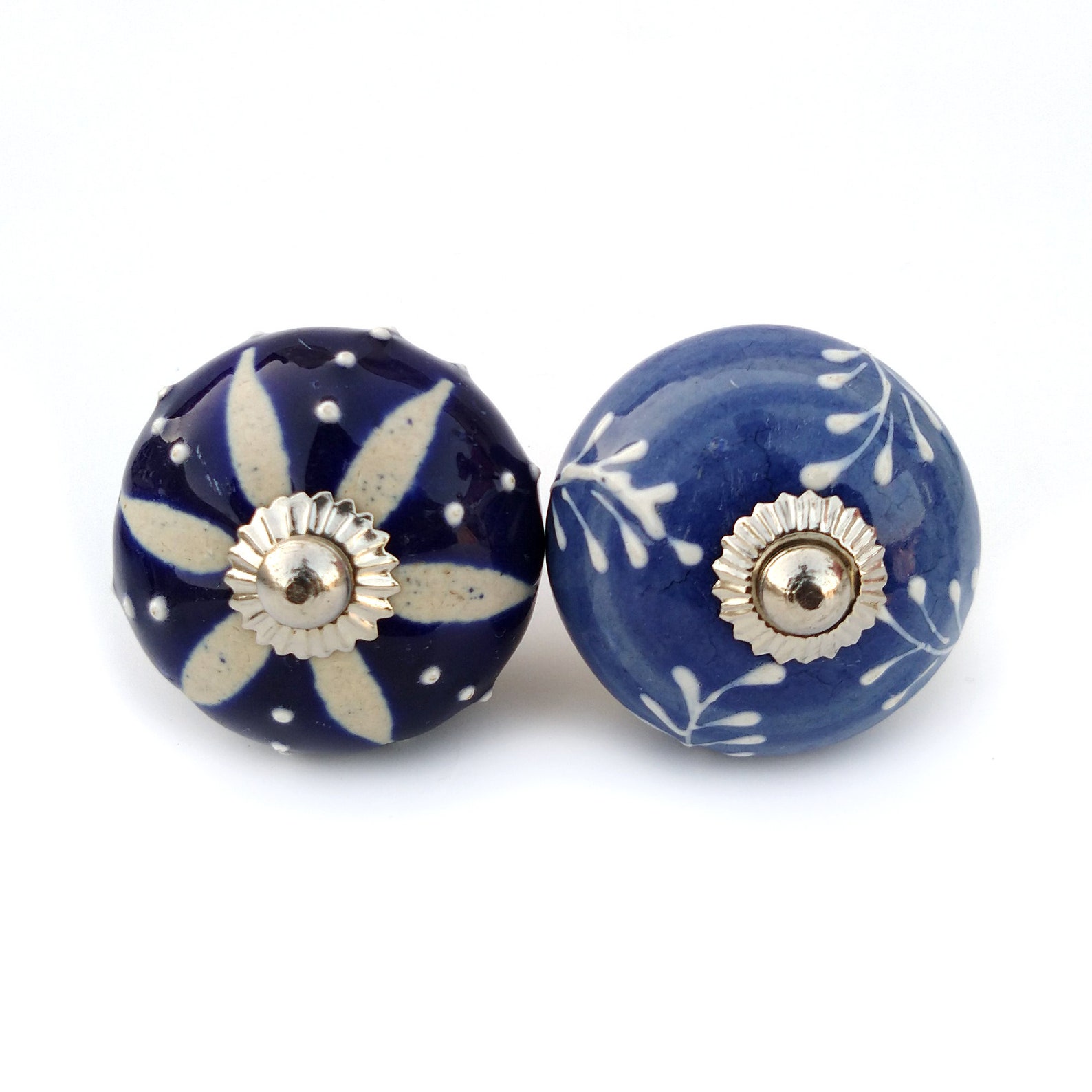 Blue and White Knobs Cupboard for Drawers and Etsy