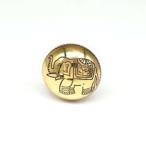 Brass Elephant Knob, Golden Furniture Drawer Pull(Set of 1 Knob)