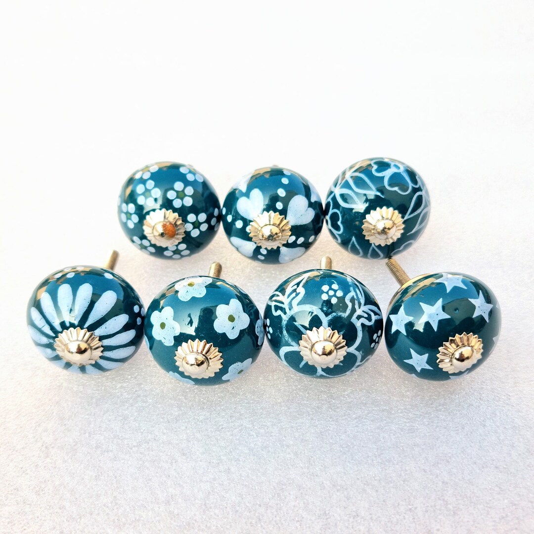 Dark Green Color Knob, Select Your Design Knobs, Multi Design Knobs