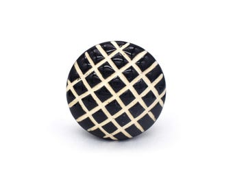 Black and White Checkered Resin Drawer Knob, Furniture Hardware(Set of 1 Knob)