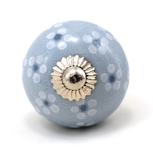 Assorted Cabinet Ceramic Knobs | Classic Flower Designs Knobs | Drawer Closet Dresser Wardrobe Furniture Door | Nuts & Bolts Included