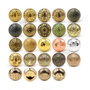 Moroccan copper round multi colors knob / Floral etched brass knob / Copper bohemian drawer knob / Mughal knobs for cabinets and brass pulls