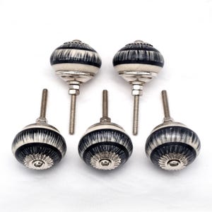 Specially Picked Black and White Knobs as Per your Choice /Furniture door knobs/ Stunning Ceramic Knobs/ Instant Makeover To Old Furniture !