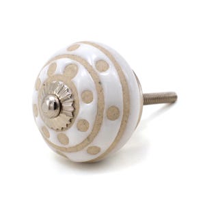 Etched cream beige drawer knob white stone ceramic knob cabinet knob wardrobe handles knobs.