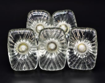 Crystal Glass Knob: Clear Glass Knob, Cabinet Pull, Cupboard Knob, Drawer Hardware(Set of 1 Knob)