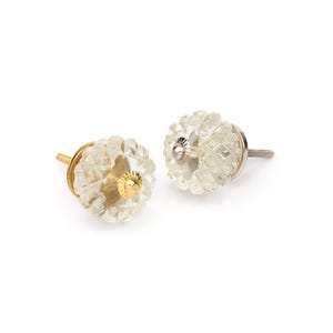 Geometric Diamond Cut Clear Glass Cabinet Knobs (Set of 1 Knob)
