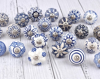 Mandala Ceramic Drawer Knob - Modern Boho Knob Mosaic Cabinet Handle(Set of 1 Knob)