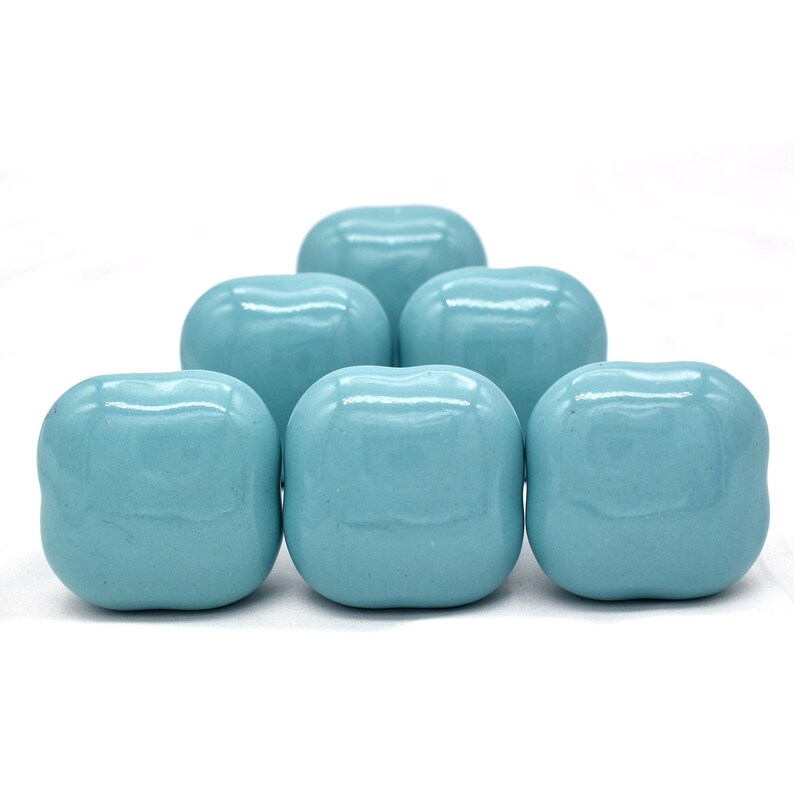 Solid Blue Color Knobs, Custom painted children's knobs, Blue/Teal dresser knobs, blue colored dresser pulls. Blue nursery dresser knobs
