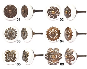 select your knobs, multi design Knobs with copper metal design, for your drawers, cabinets, dressers, furniture's, copper gold colored